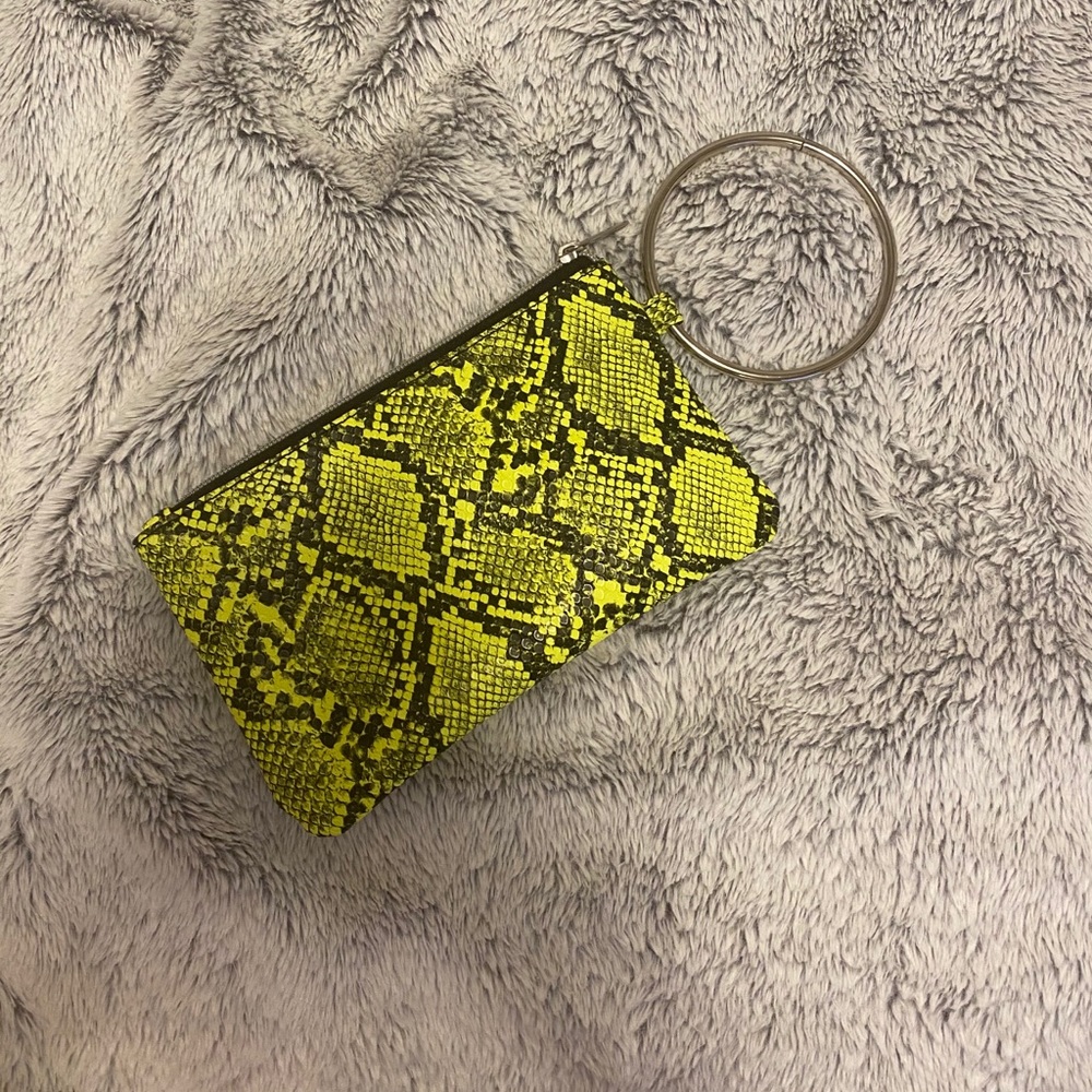 Snakeskin Print Zip Tote